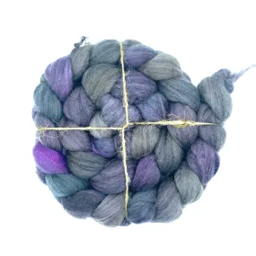 Laurelhurst Roving 4oz: Shadow of Rainier ~ Superfine Merino, Silk, Yak