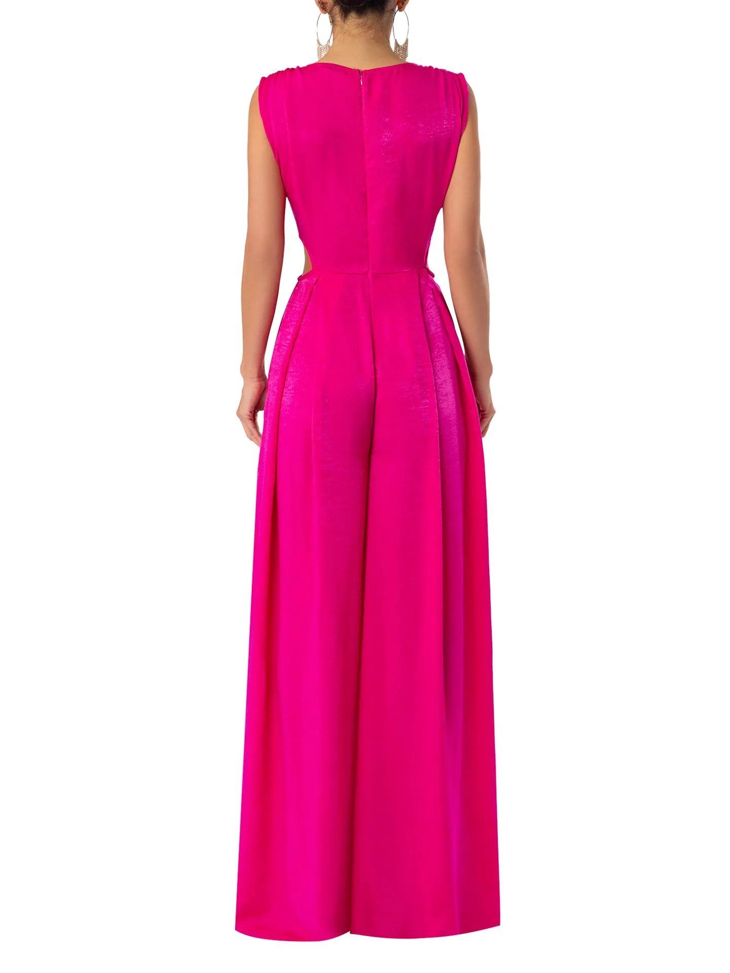 “Lupe” Magenta Cut-Out Jumpsuit