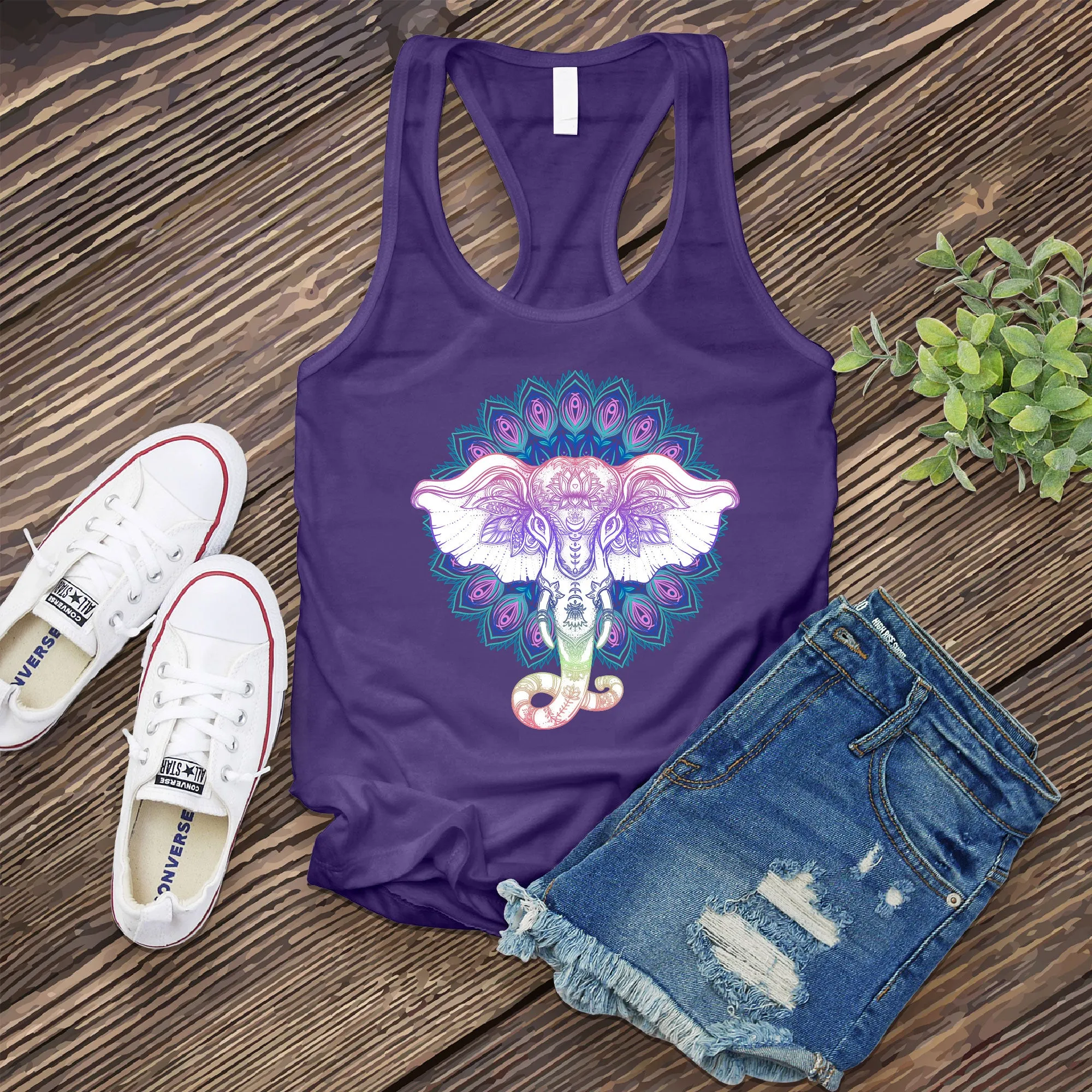 Mandala Elephant Women's Tank Top