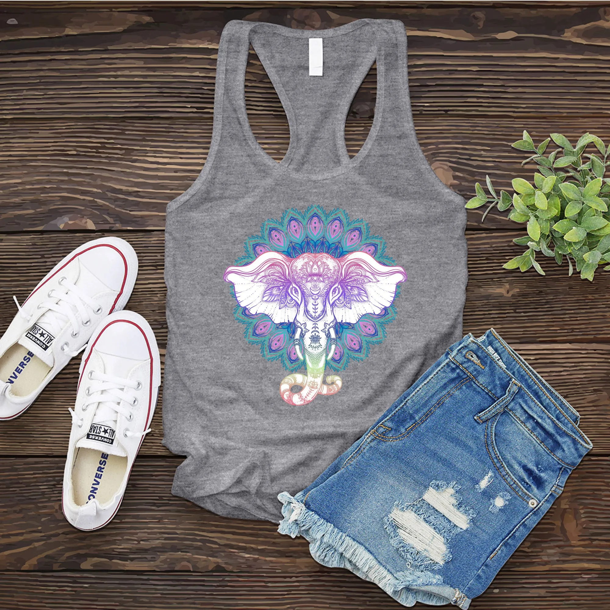 Mandala Elephant Women's Tank Top