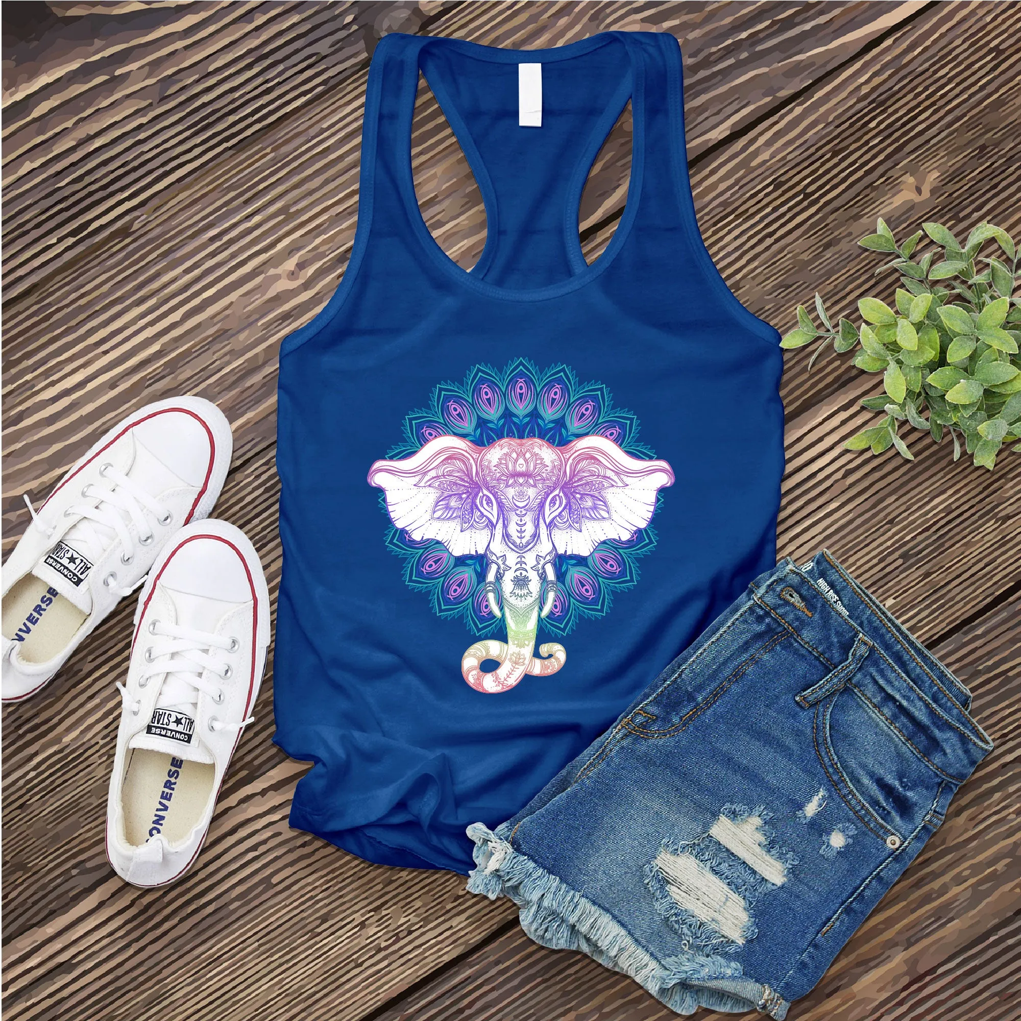 Mandala Elephant Women's Tank Top
