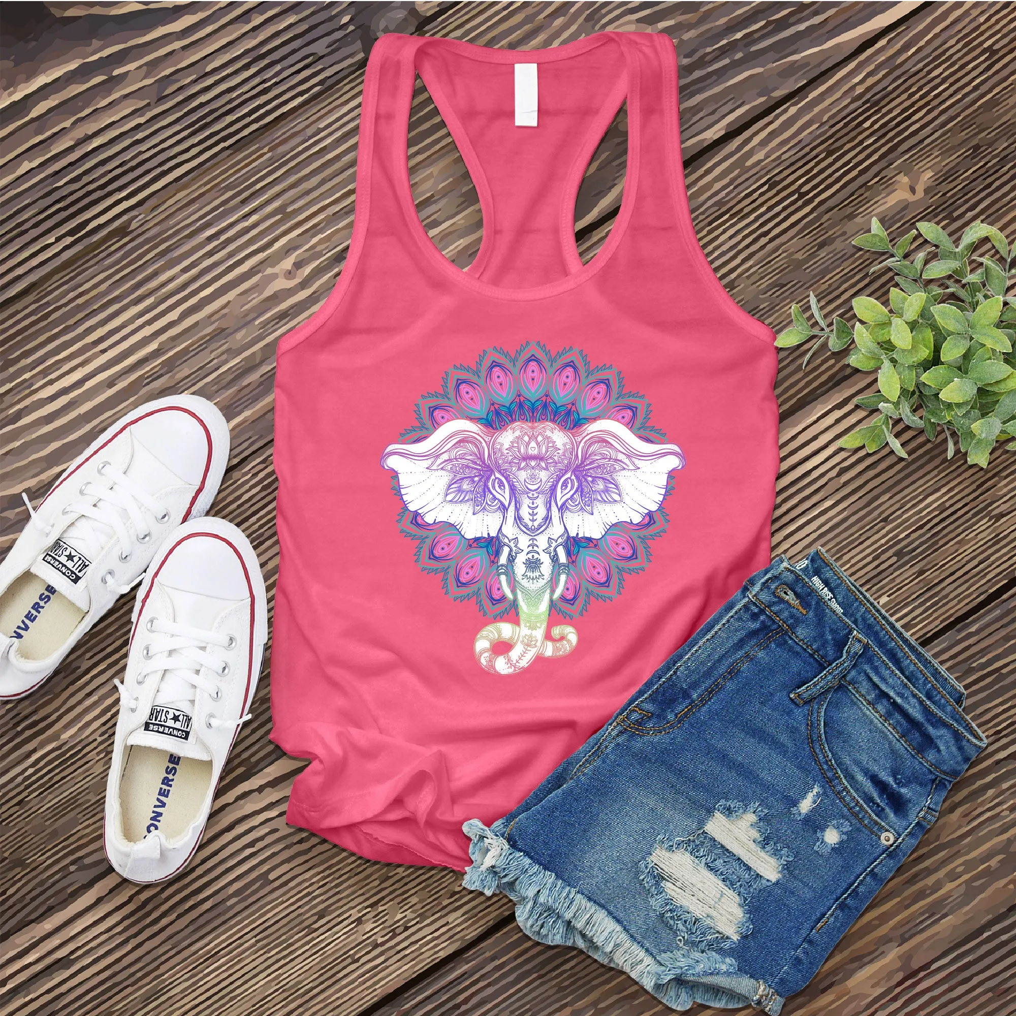 Mandala Elephant Women's Tank Top