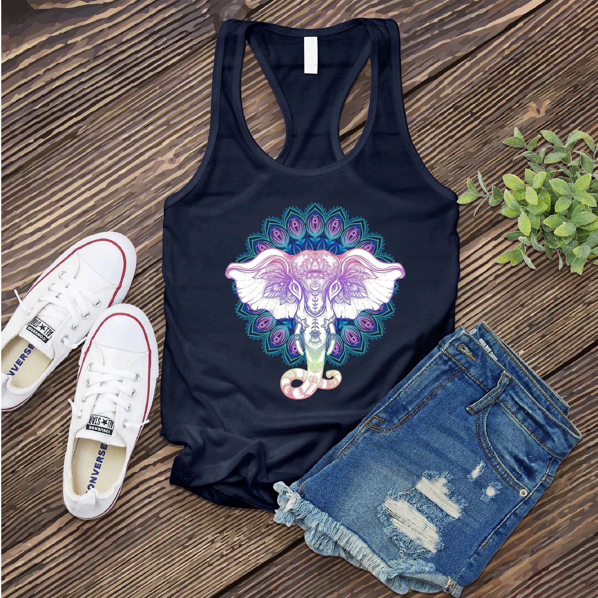 Mandala Elephant Women's Tank Top