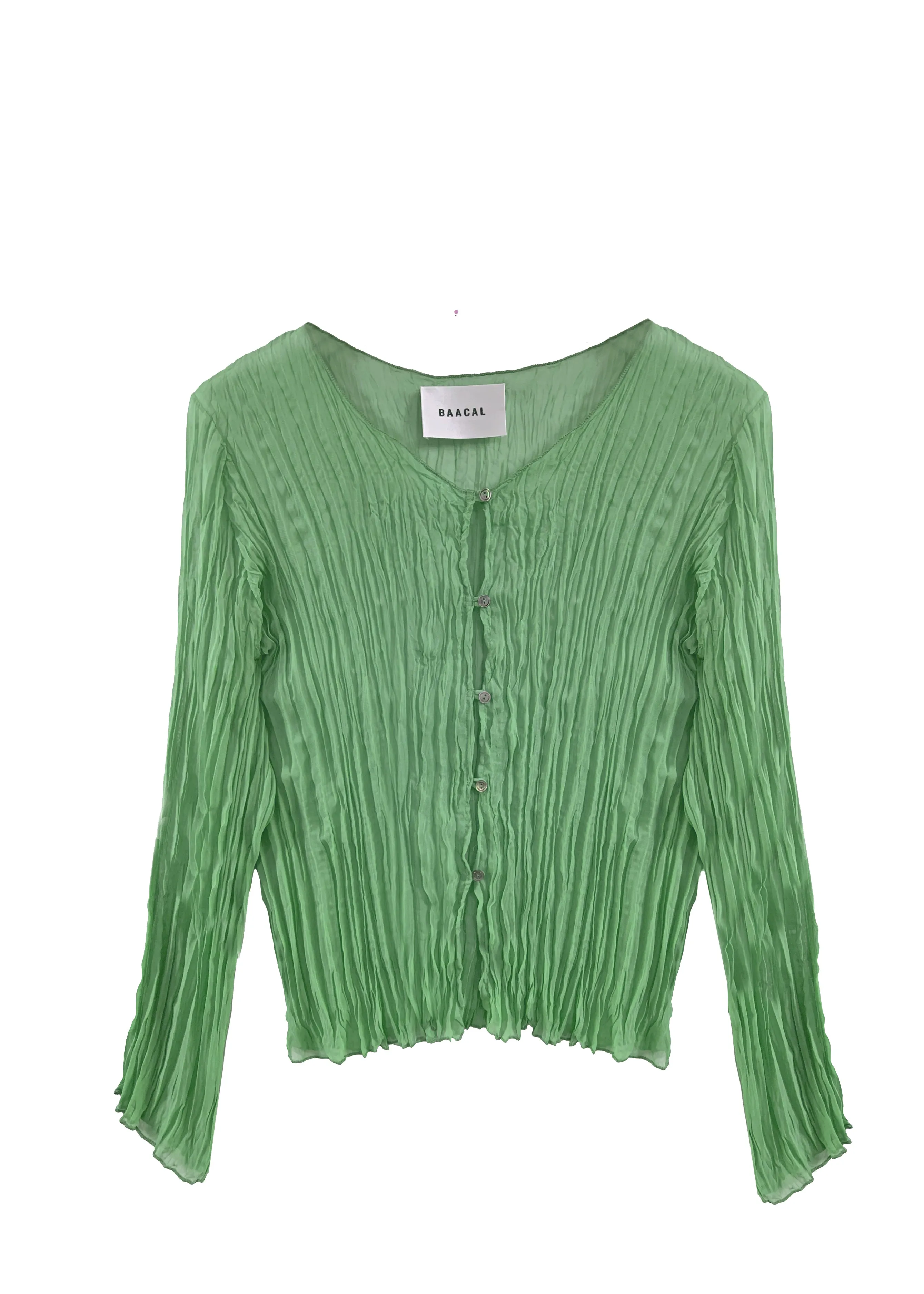 Maya Pleated Cardigan- Green