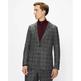 Men Mmj-Zenith-Checked Flannel Blazer - Grey