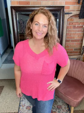 Message Me Hot Pink Top
