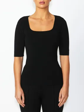 Milano Black Knit Top