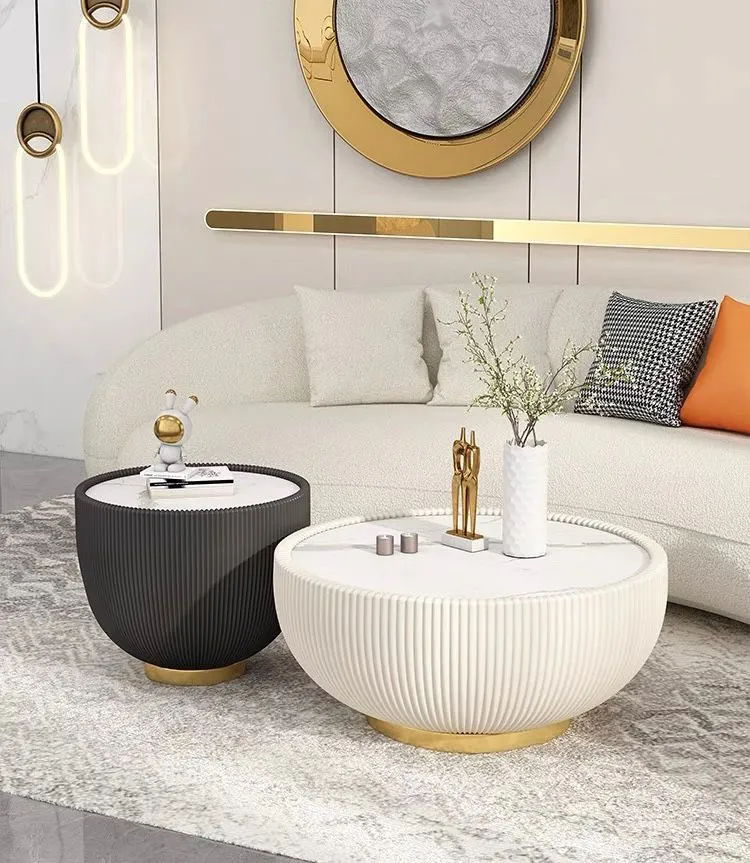 Modern Coffee Table with Sintered Stone top (set of 2)