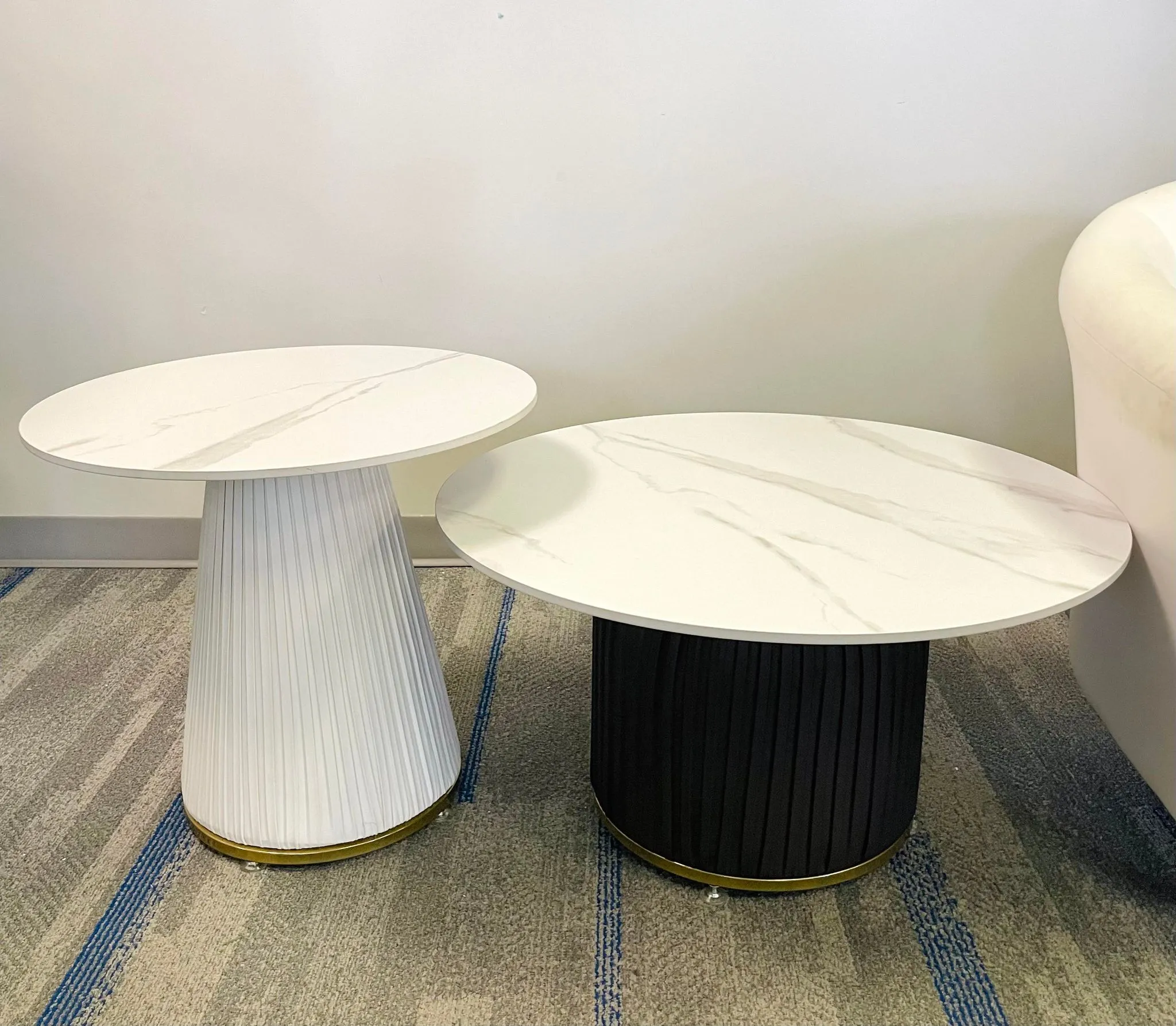 Modern Coffee Table with Sintered Stone top (set of 2)