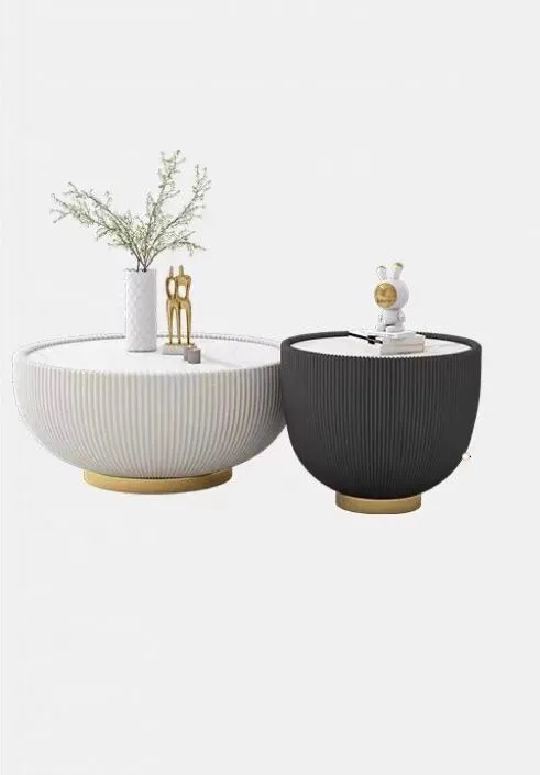 Modern Coffee Table with Sintered Stone top (set of 2)