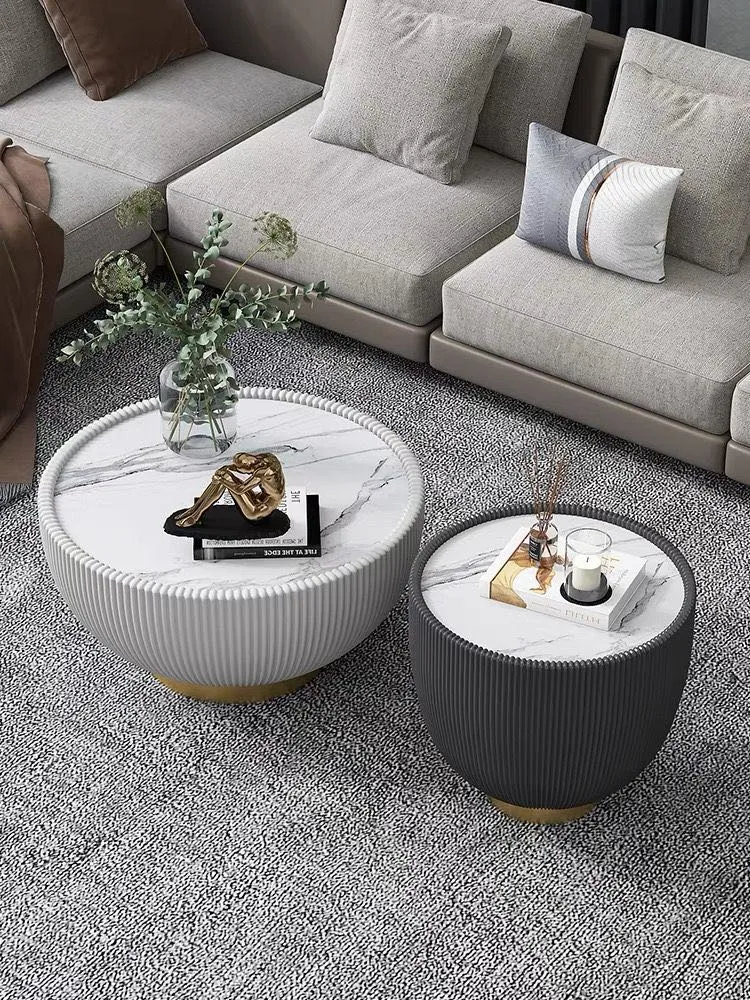 Modern Coffee Table with Sintered Stone top (set of 2)