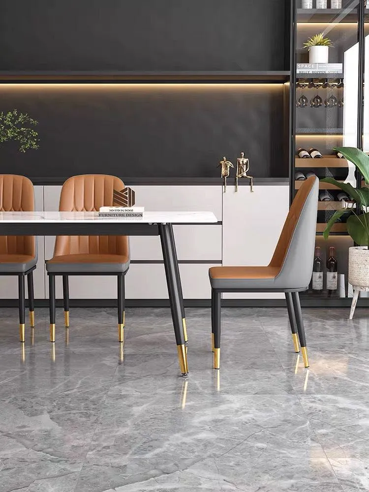 Modern Dining Table Rectangular Sintered Stone Top 55"(140cm)