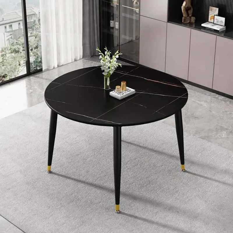 Modern Dining/Breakfast Table Round Sintered Stone Top
