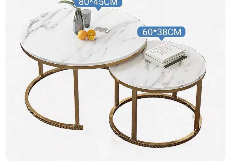 Modern Nesting Coffee Table with Sintered Stone top