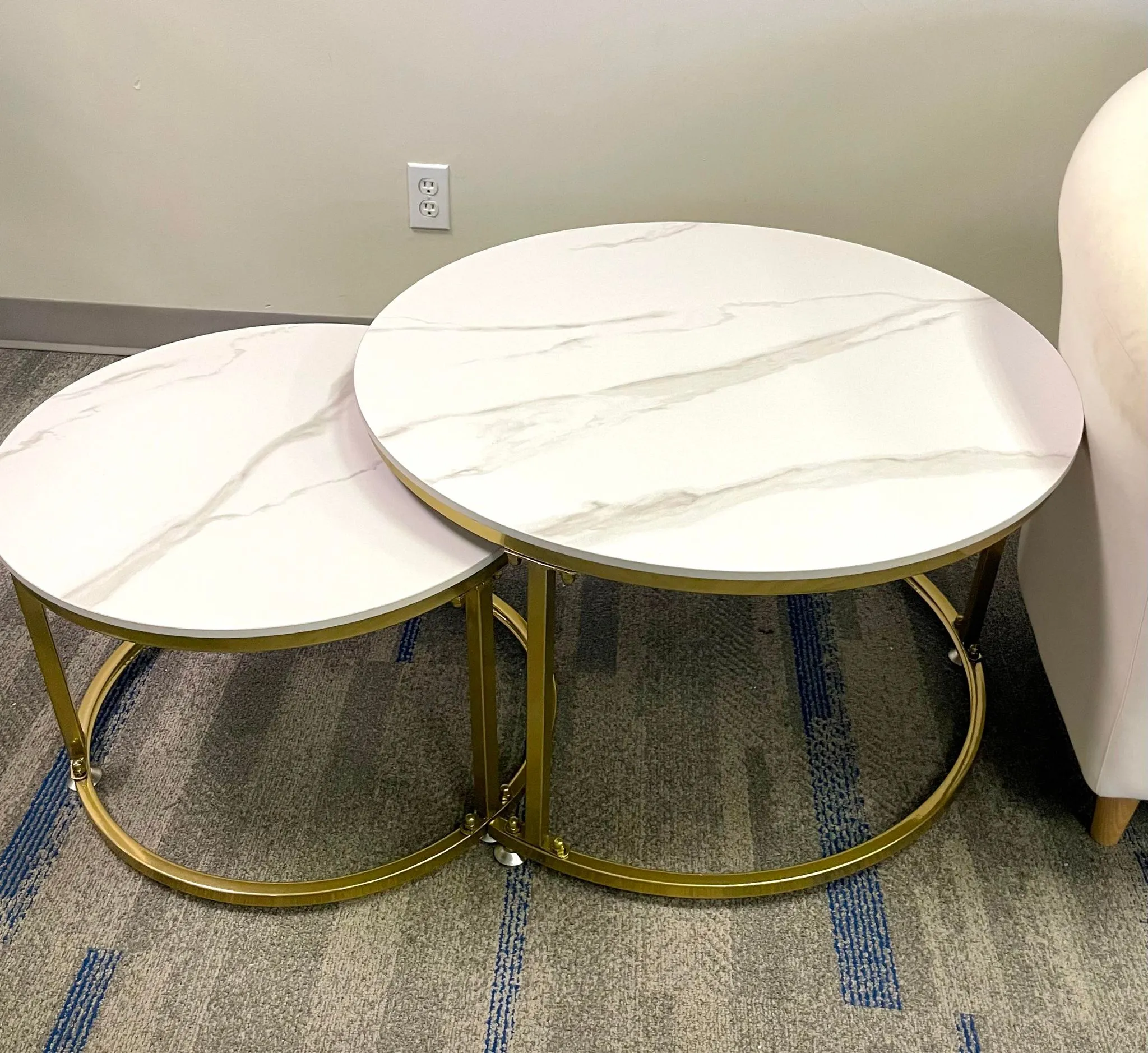 Modern Nesting Coffee Table with Sintered Stone top