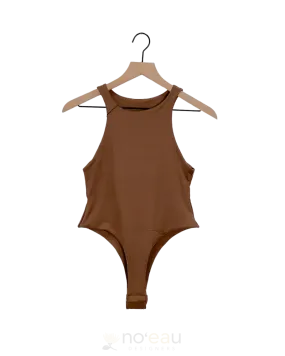 NOEAU - Sleeveless Mocha Thong Bodysuit