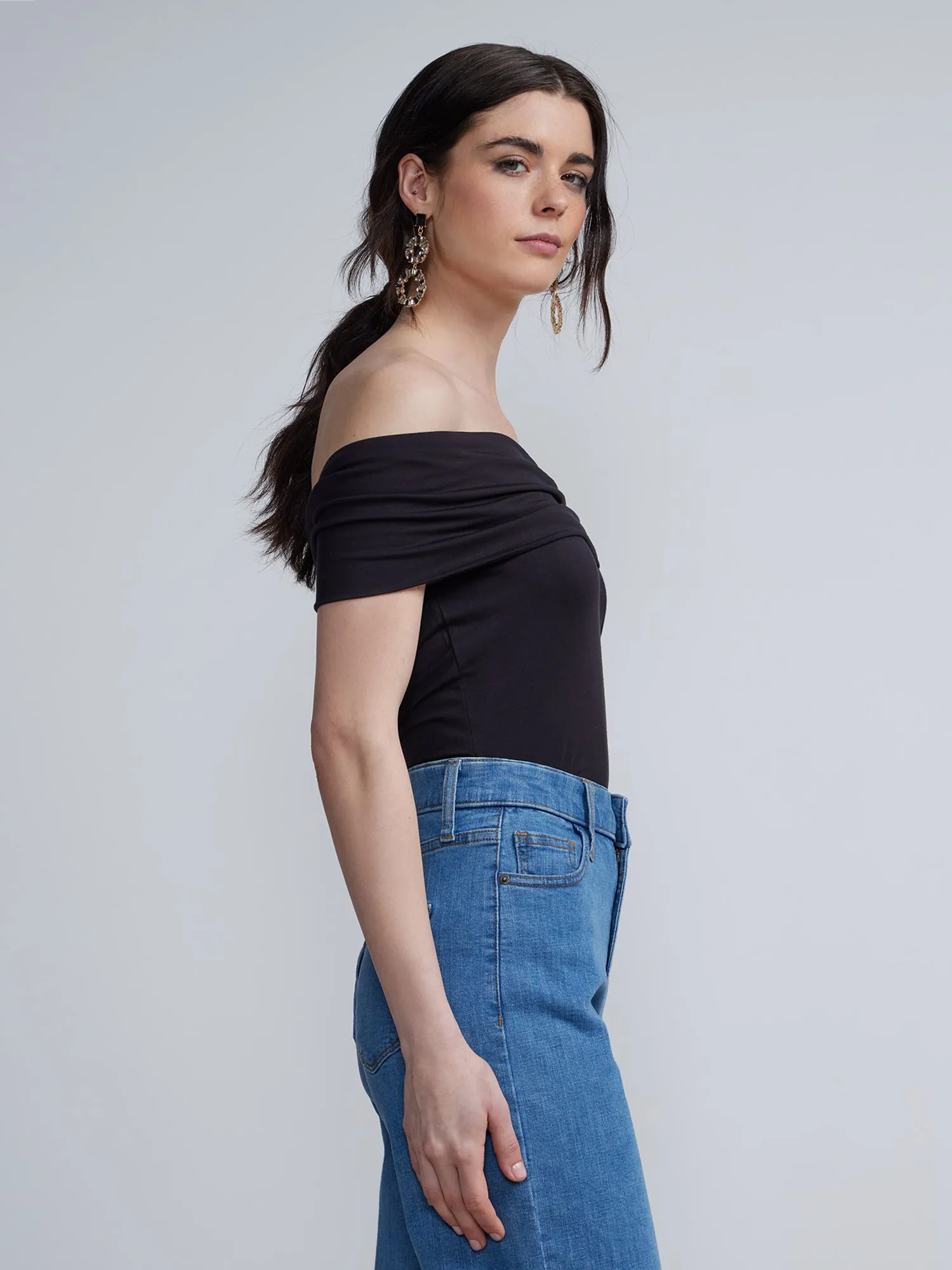 Off-Shoulder Knit Top