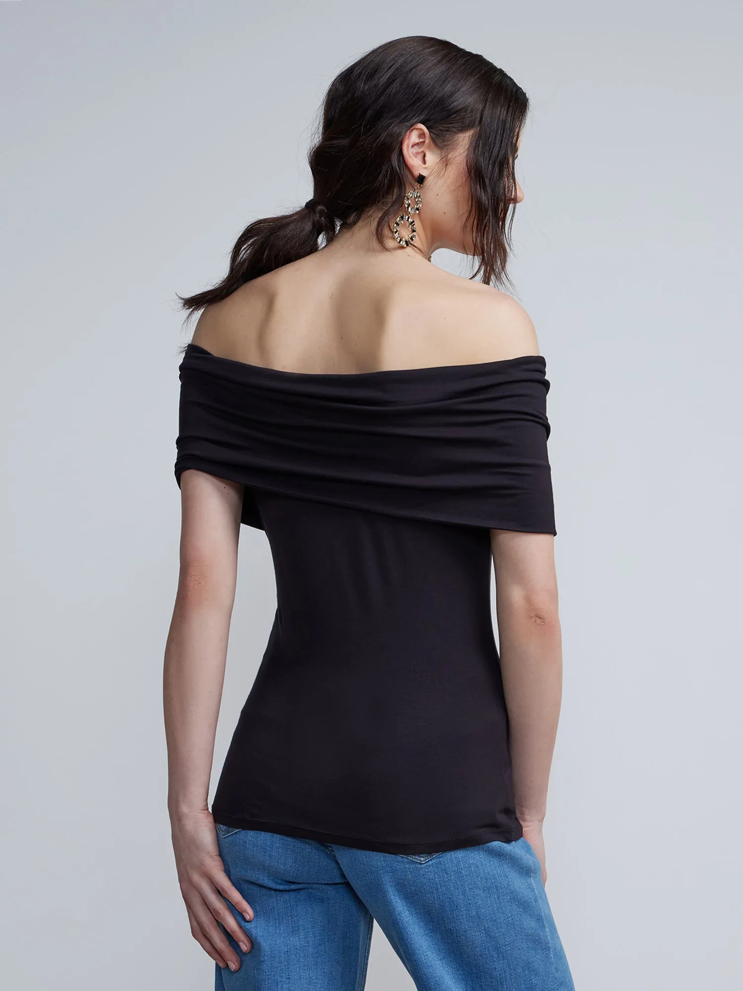 Off-Shoulder Knit Top