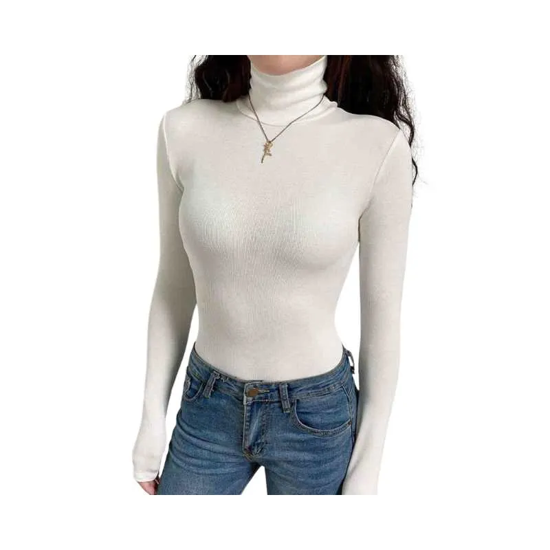 One-piece High-Neck Long-Sleeve Bodysuit