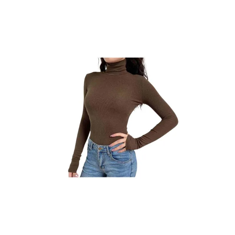 One-piece High-Neck Long-Sleeve Bodysuit