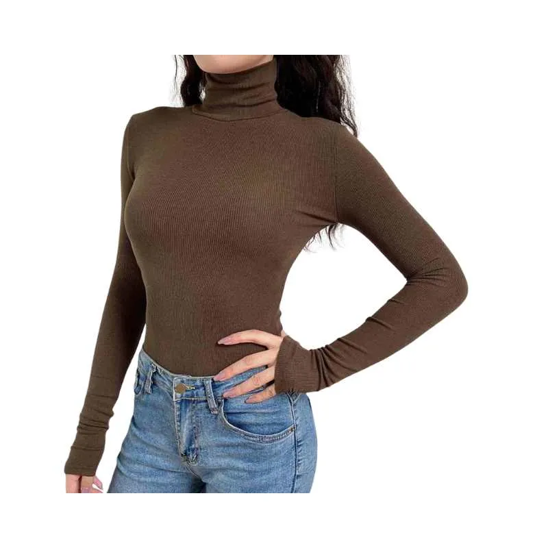 One-piece High-Neck Long-Sleeve Bodysuit