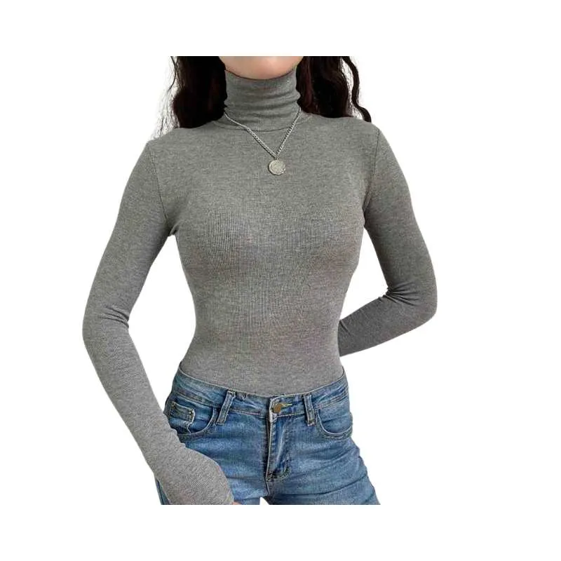 One-piece High-Neck Long-Sleeve Bodysuit