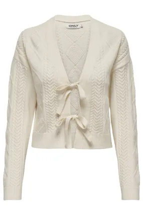 Only - Onlfia Ls String Cardigan Knt Nca - 4510273 Whitecap Gray