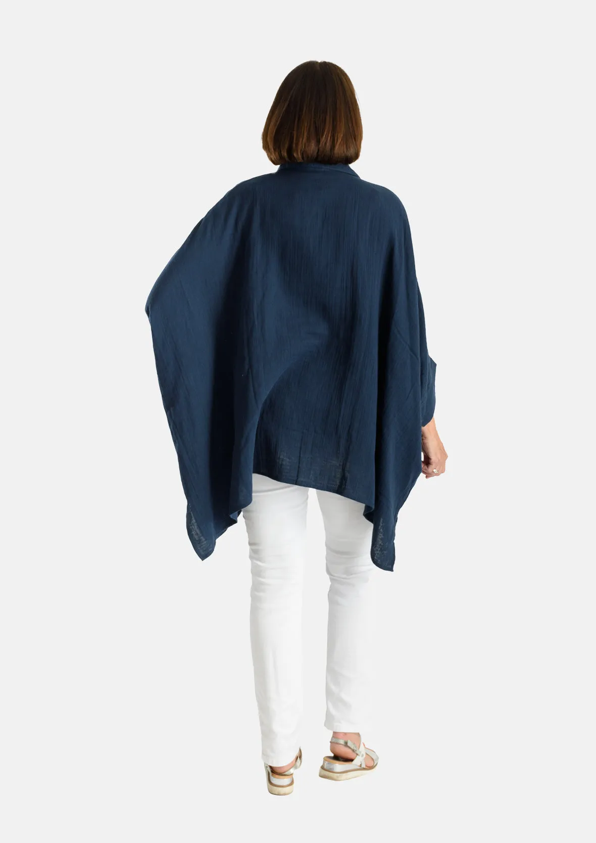 Oversized Cotton Top with Pockets