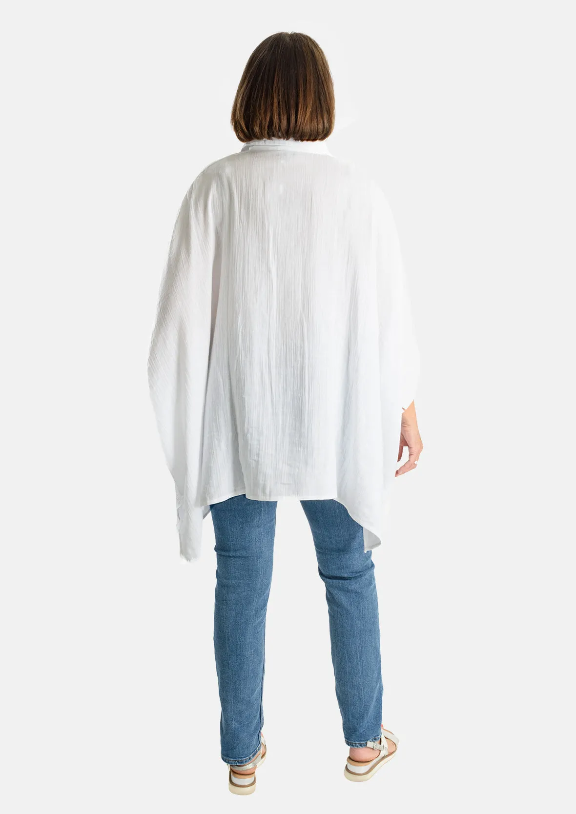 Oversized Cotton Top with Pockets