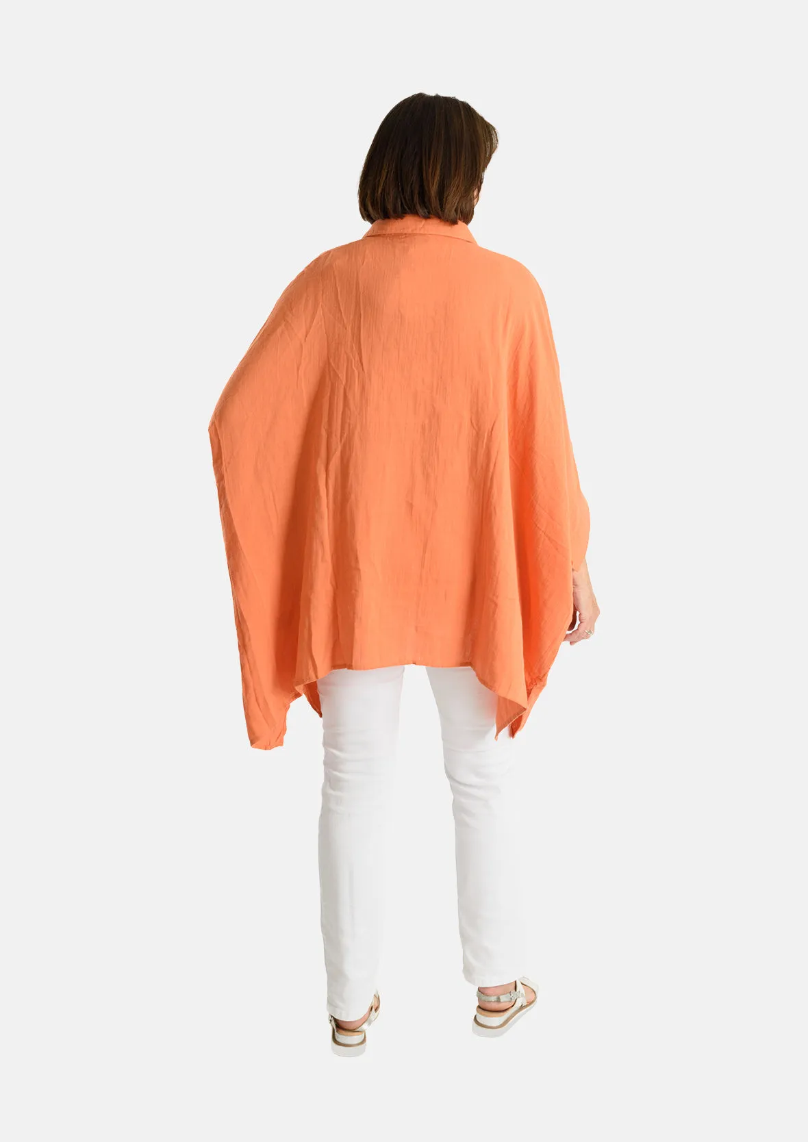 Oversized Cotton Top with Pockets
