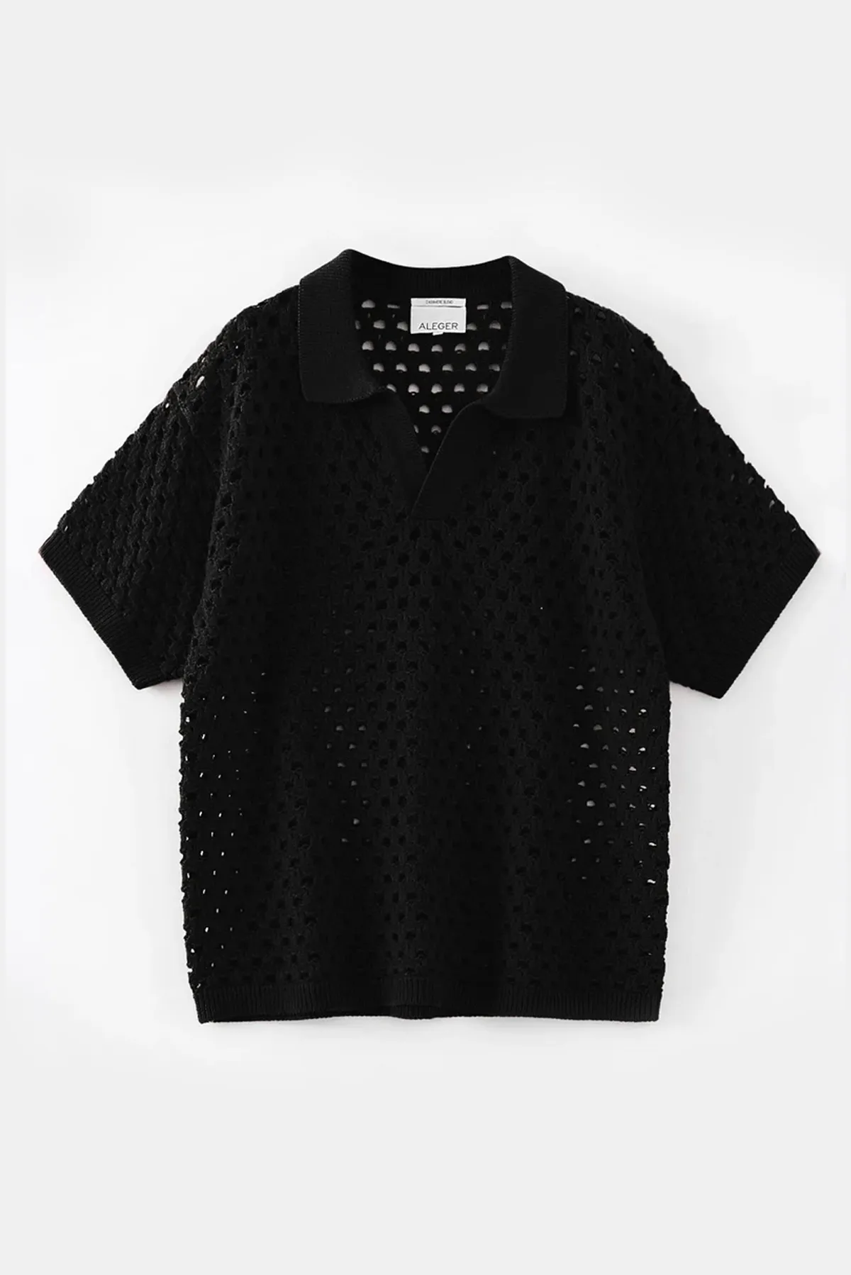 OVERSIZED OPEN KNIT POLO