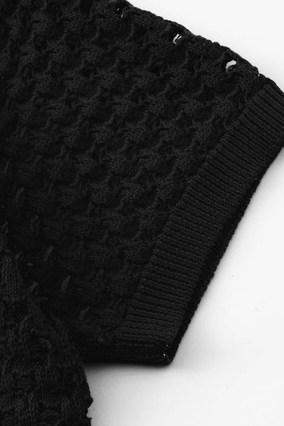 OVERSIZED OPEN KNIT POLO