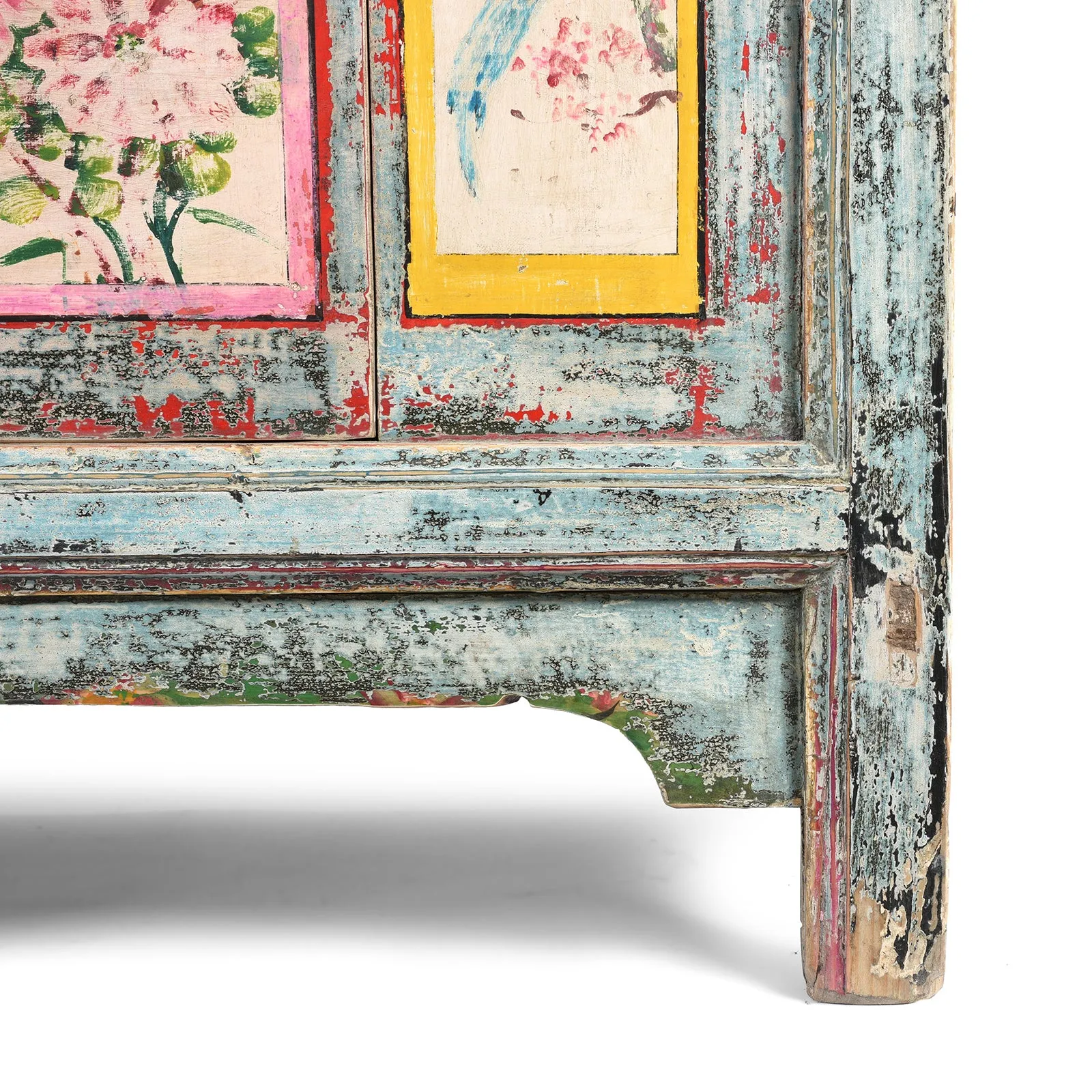 Painted 2 Door Sideboard From Shanxi - Ca 1920