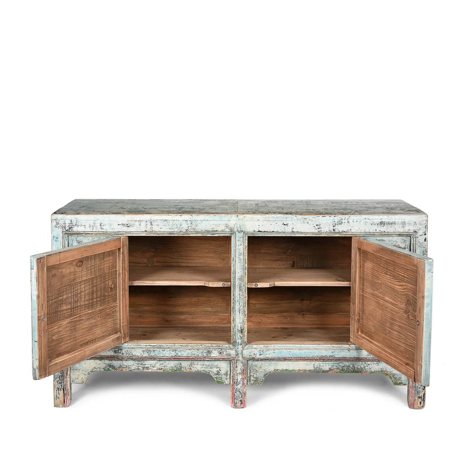Painted 2 Door Sideboard From Shanxi - Ca 1920