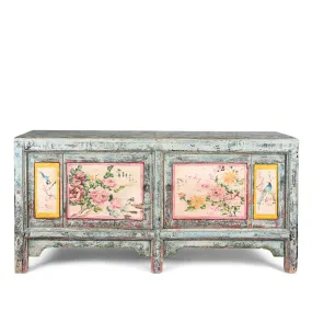Painted 2 Door Sideboard From Shanxi - Ca 1920