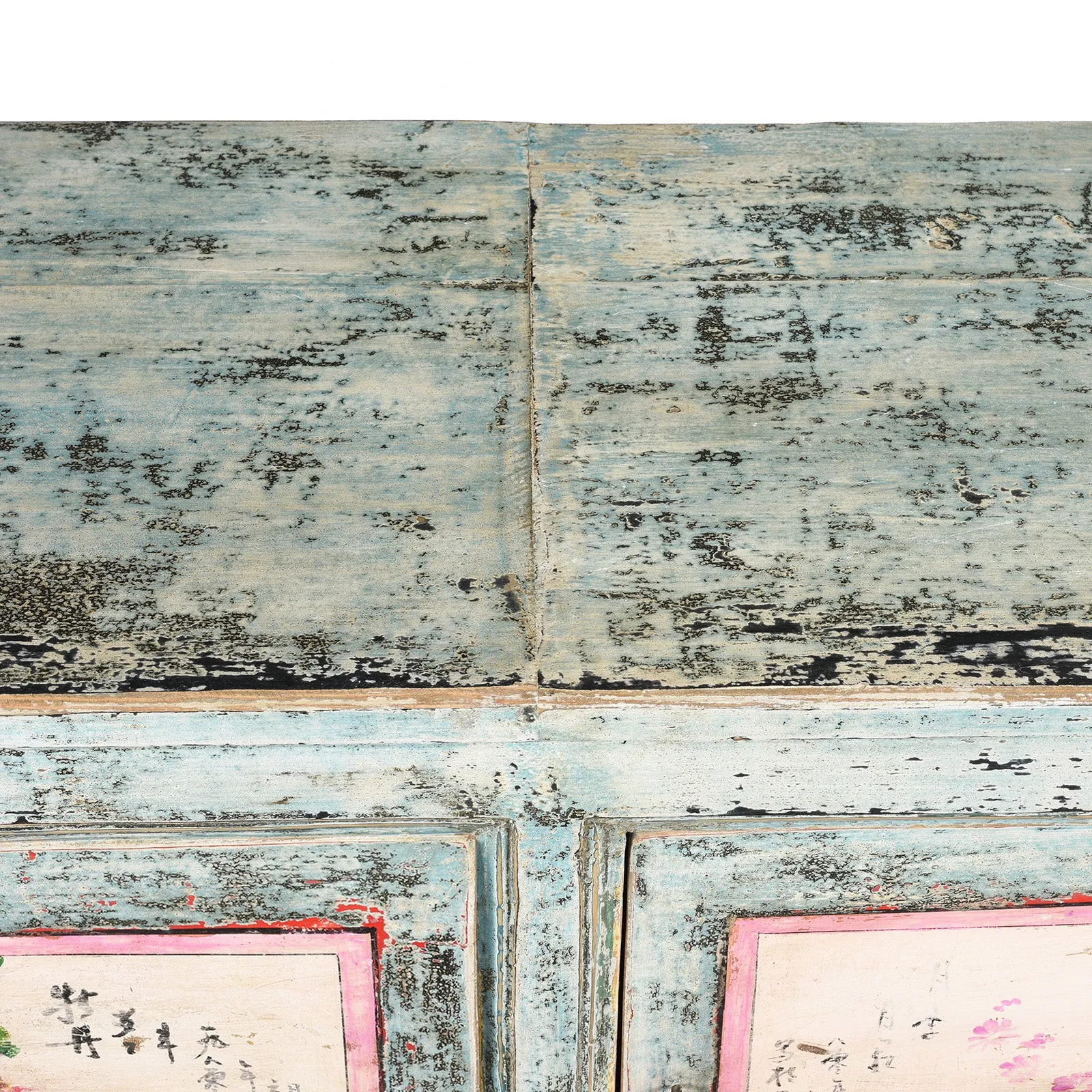 Painted 2 Door Sideboard From Shanxi - Ca 1920