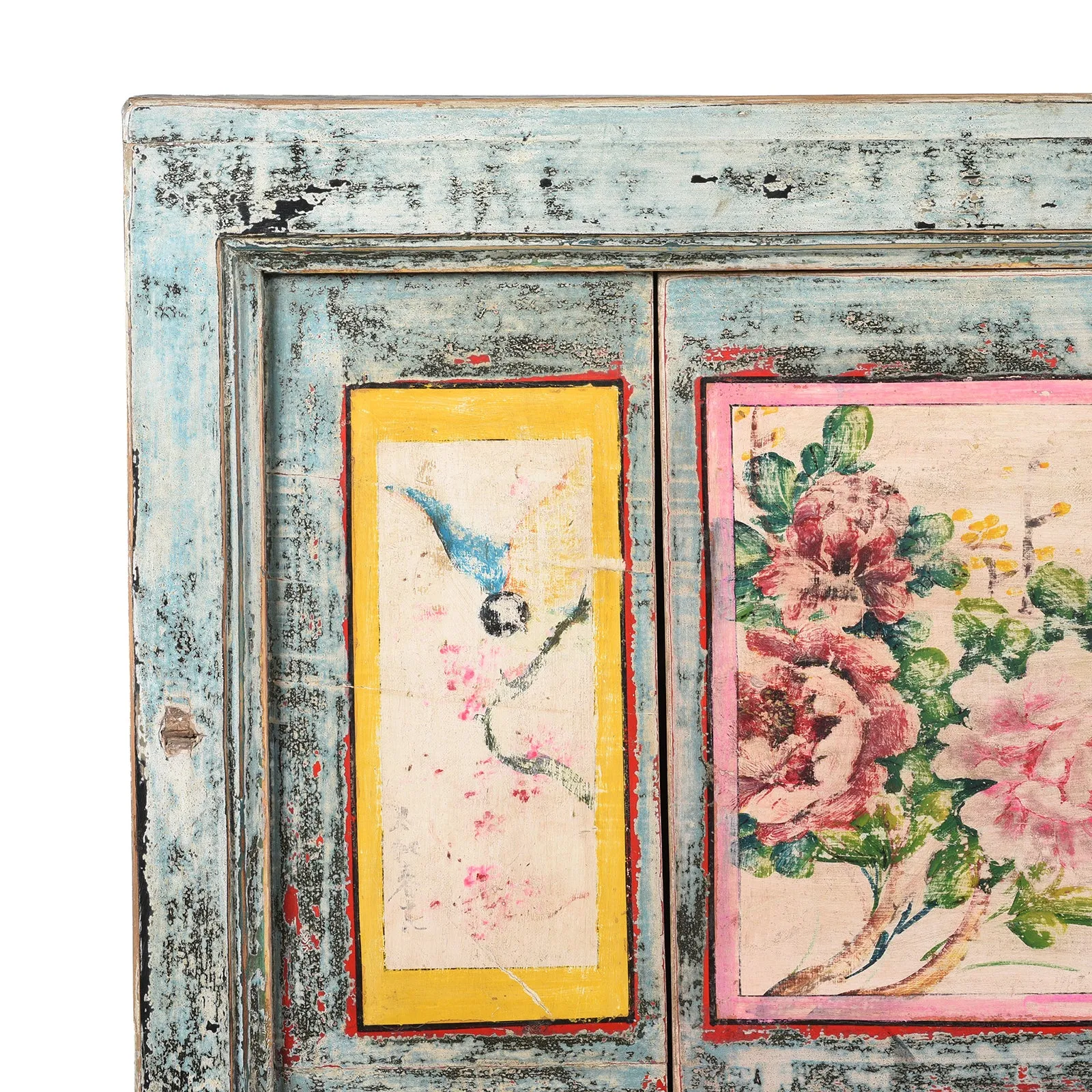 Painted 2 Door Sideboard From Shanxi - Ca 1920