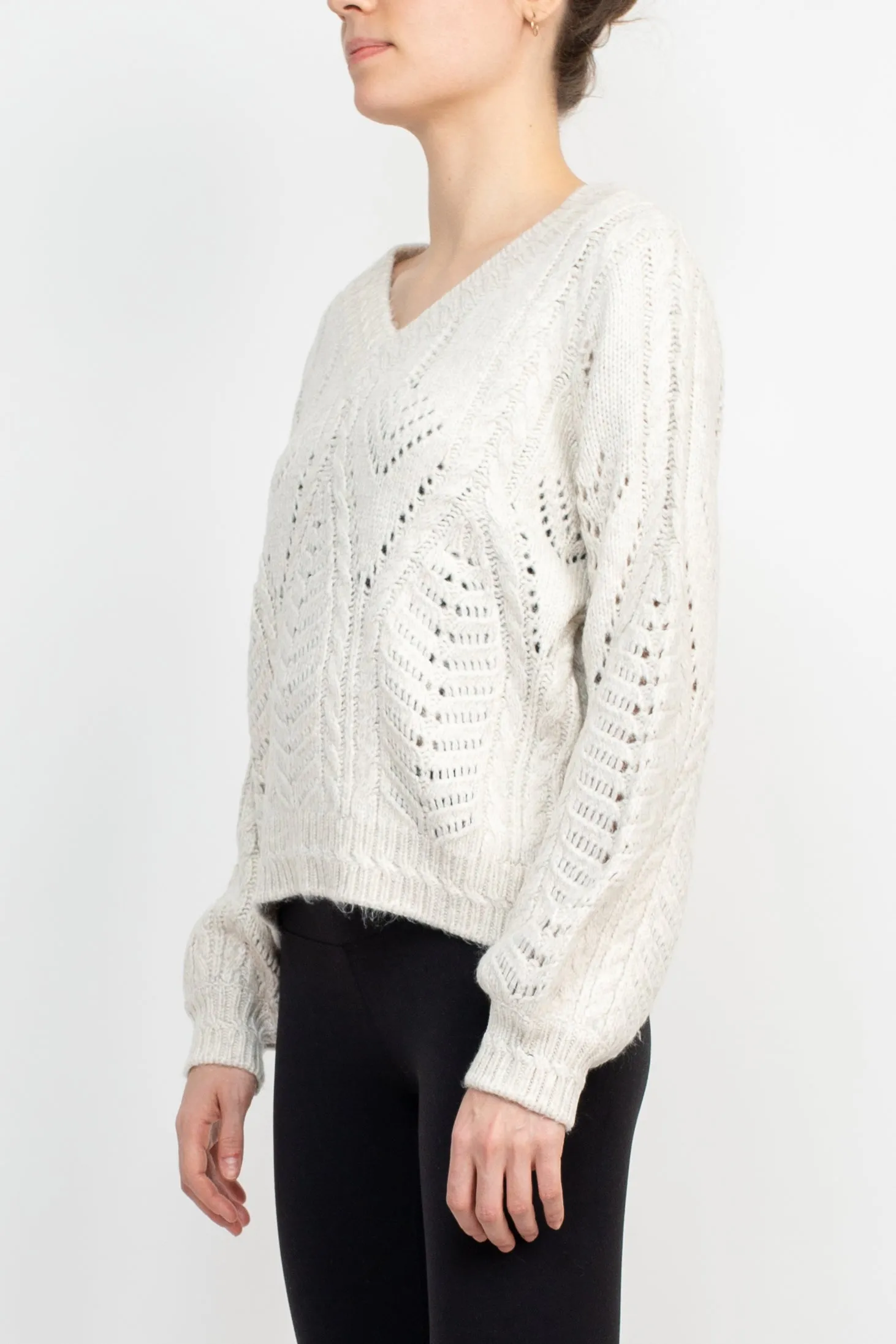 Philosphy V- Neck Long Sleeves Knit Top