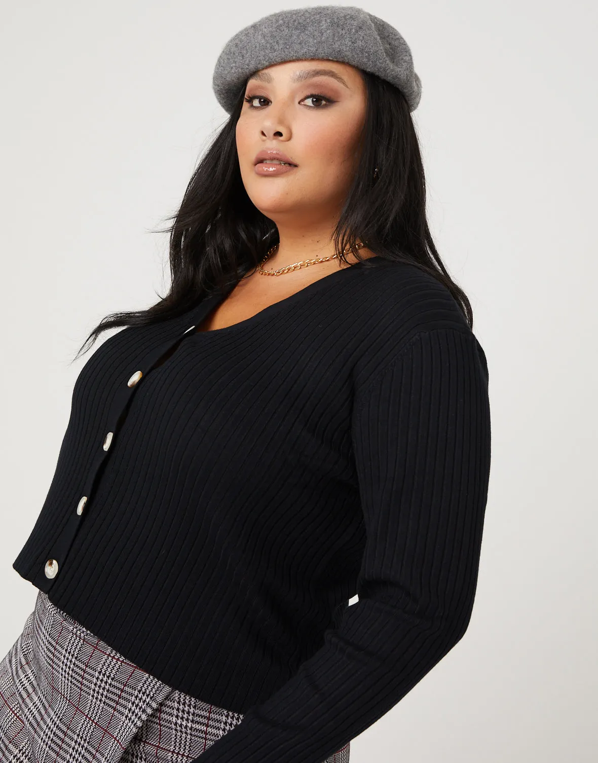 Plus Size Cardigan Top
