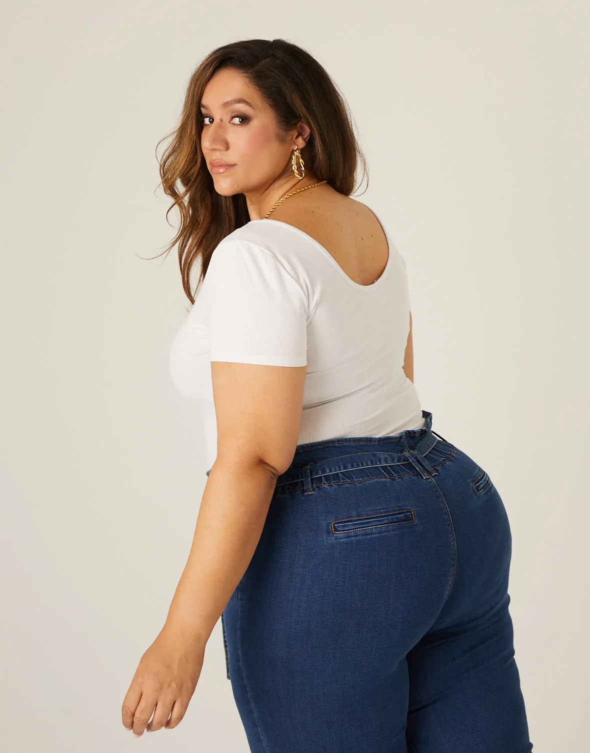 Plus Size Hook and Eye Top