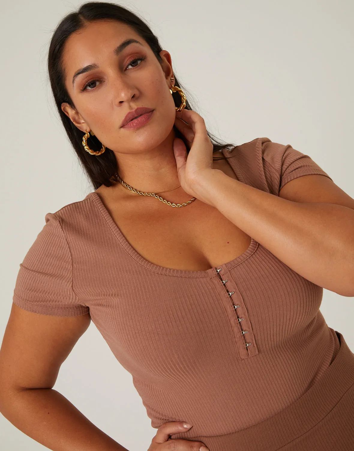 Plus Size Hook and Eye Top