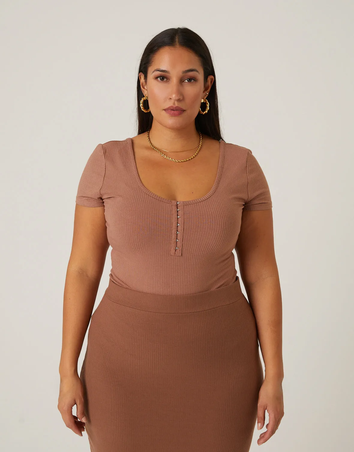 Plus Size Hook and Eye Top