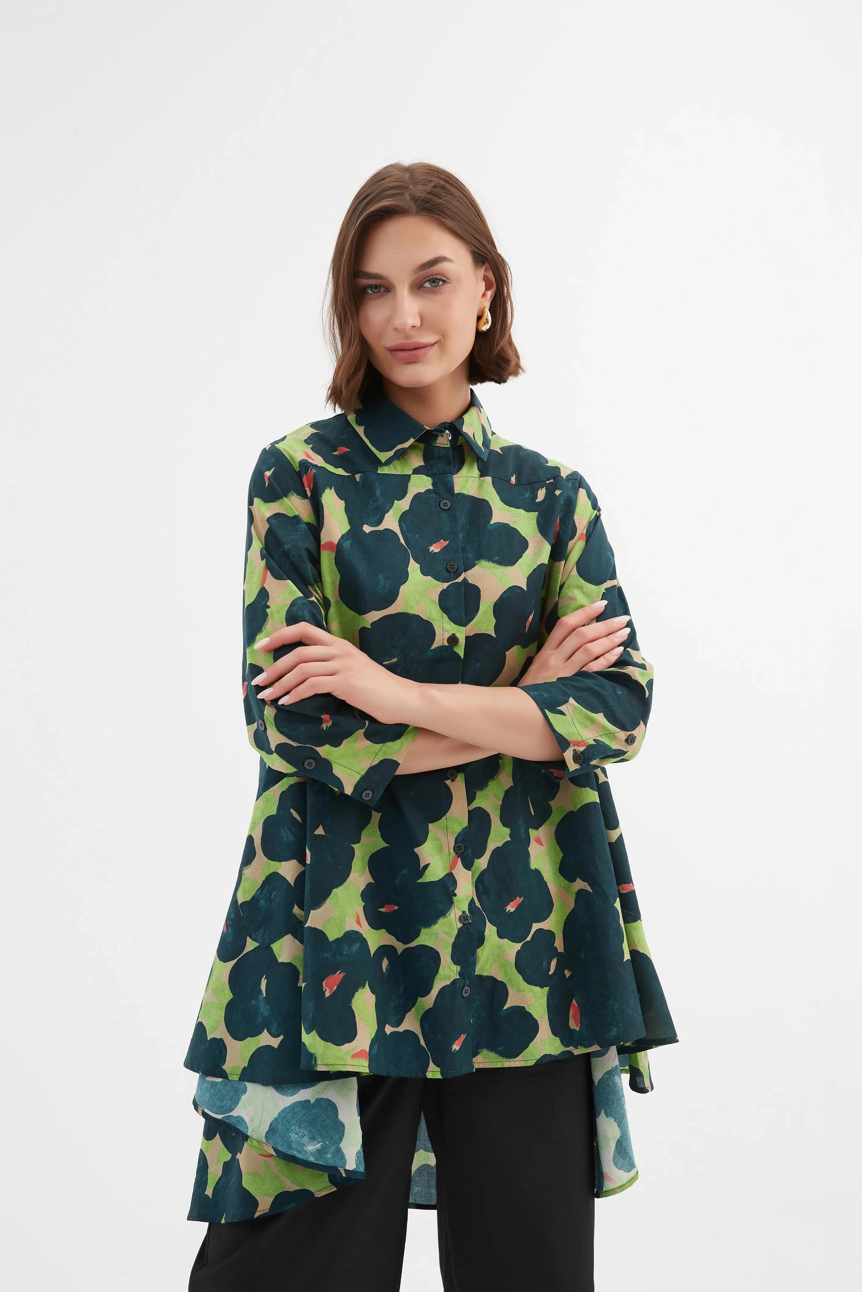 Printed Swing Back Shirt