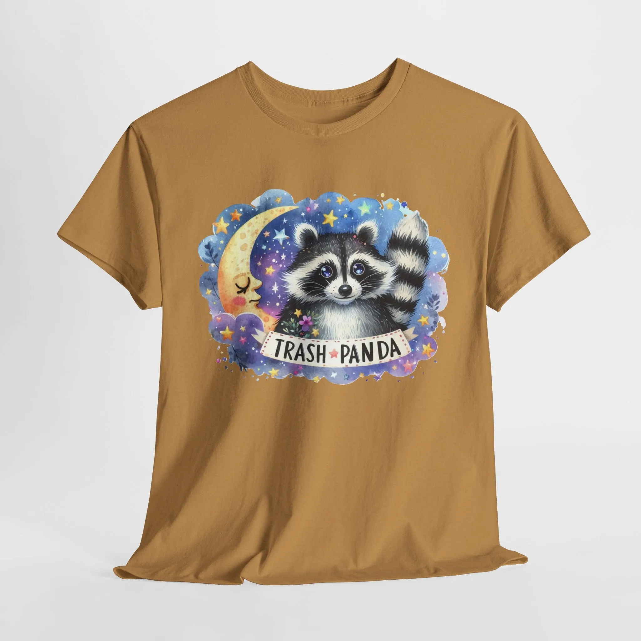 Racoon and the Moon - Unisex Heavy Cotton Tee