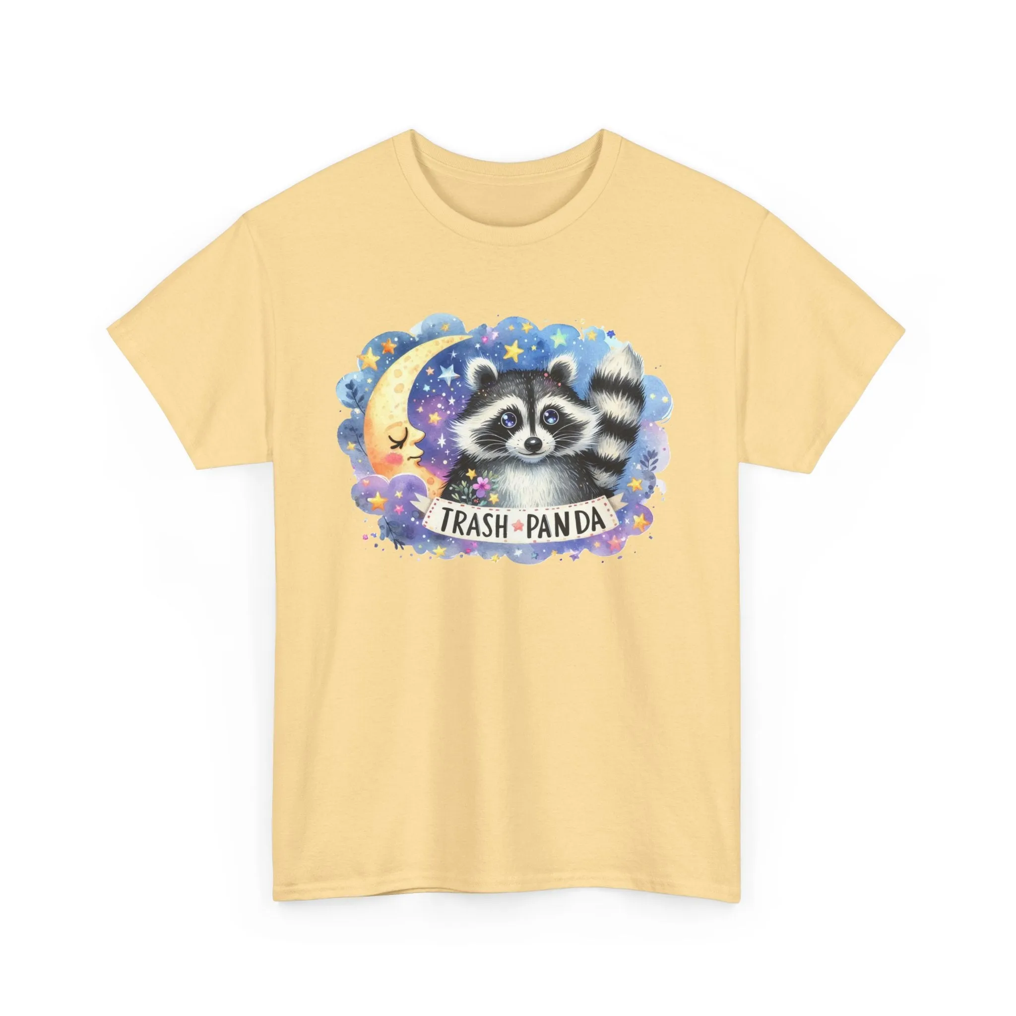 Racoon and the Moon - Unisex Heavy Cotton Tee