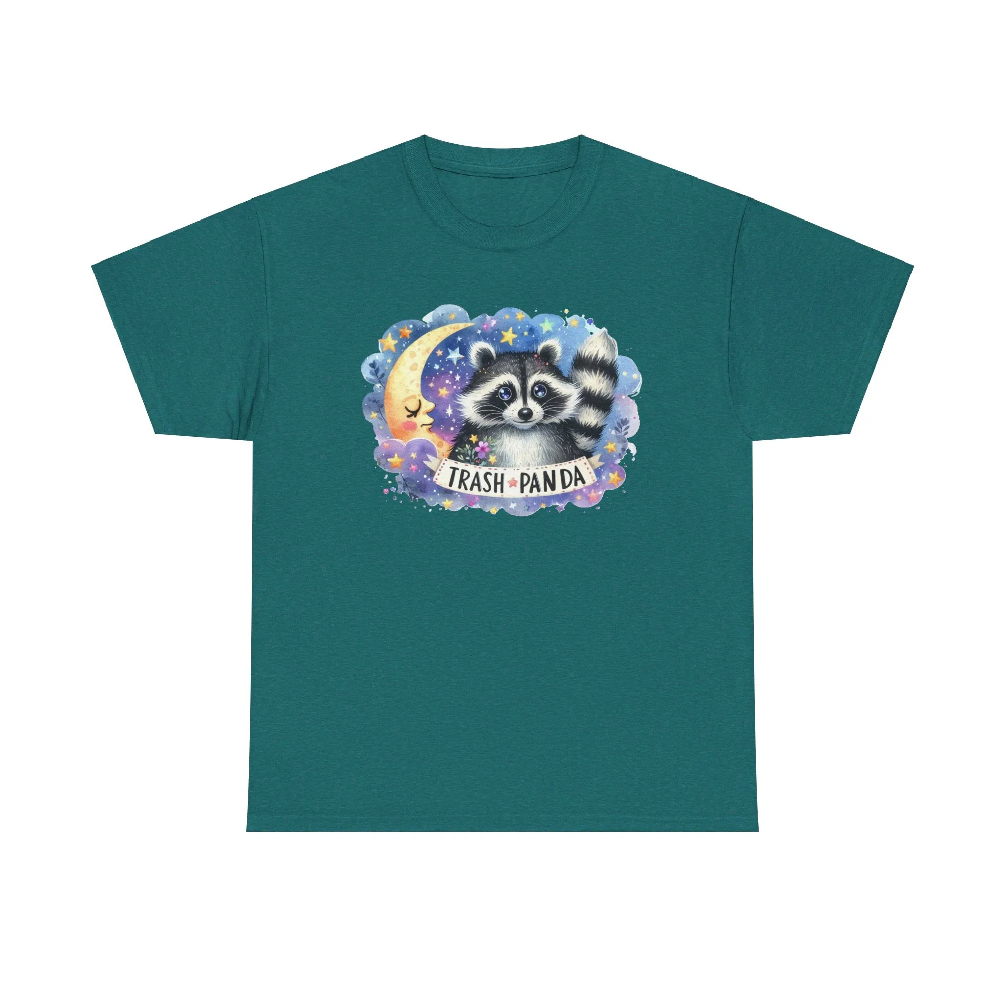 Racoon and the Moon - Unisex Heavy Cotton Tee