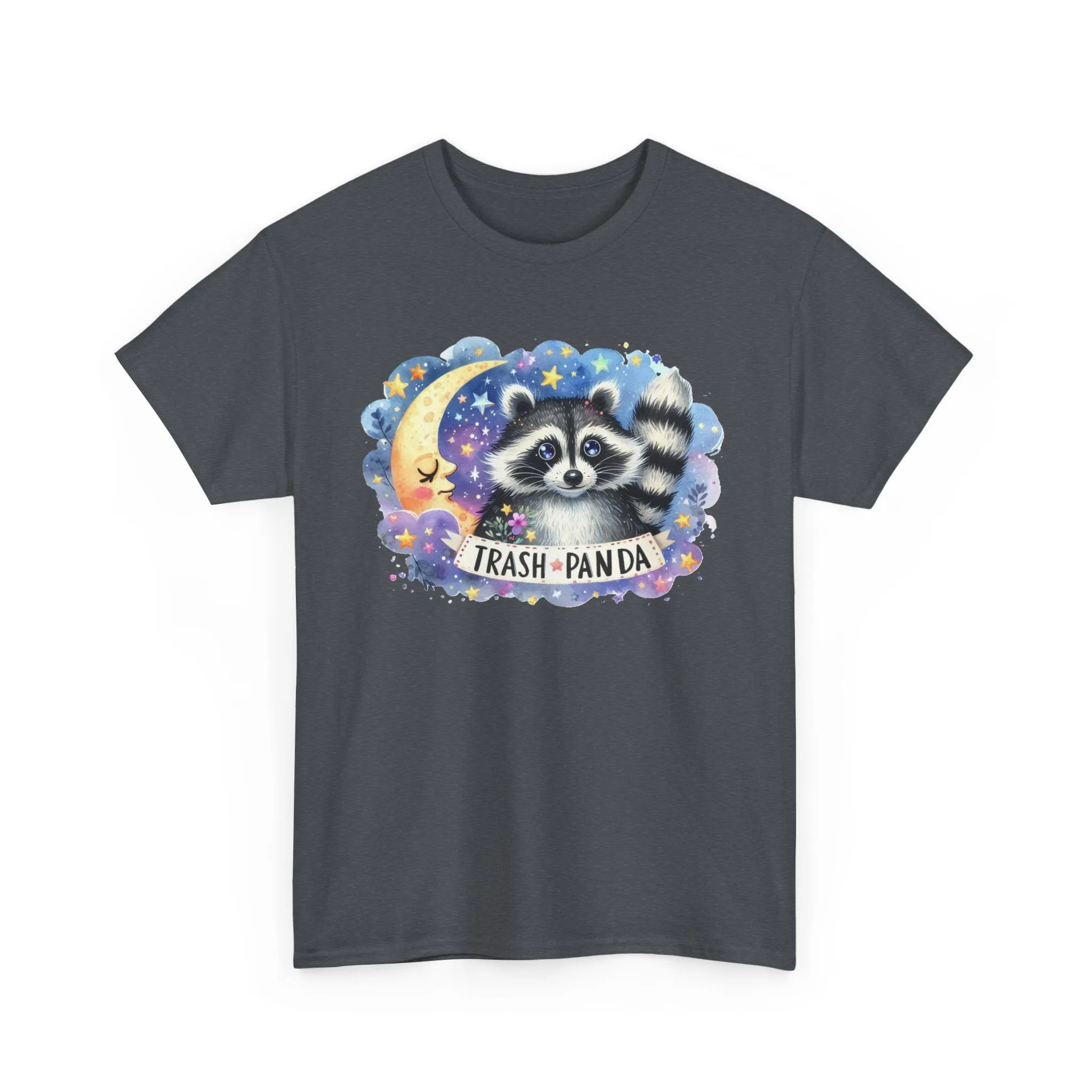 Racoon and the Moon - Unisex Heavy Cotton Tee