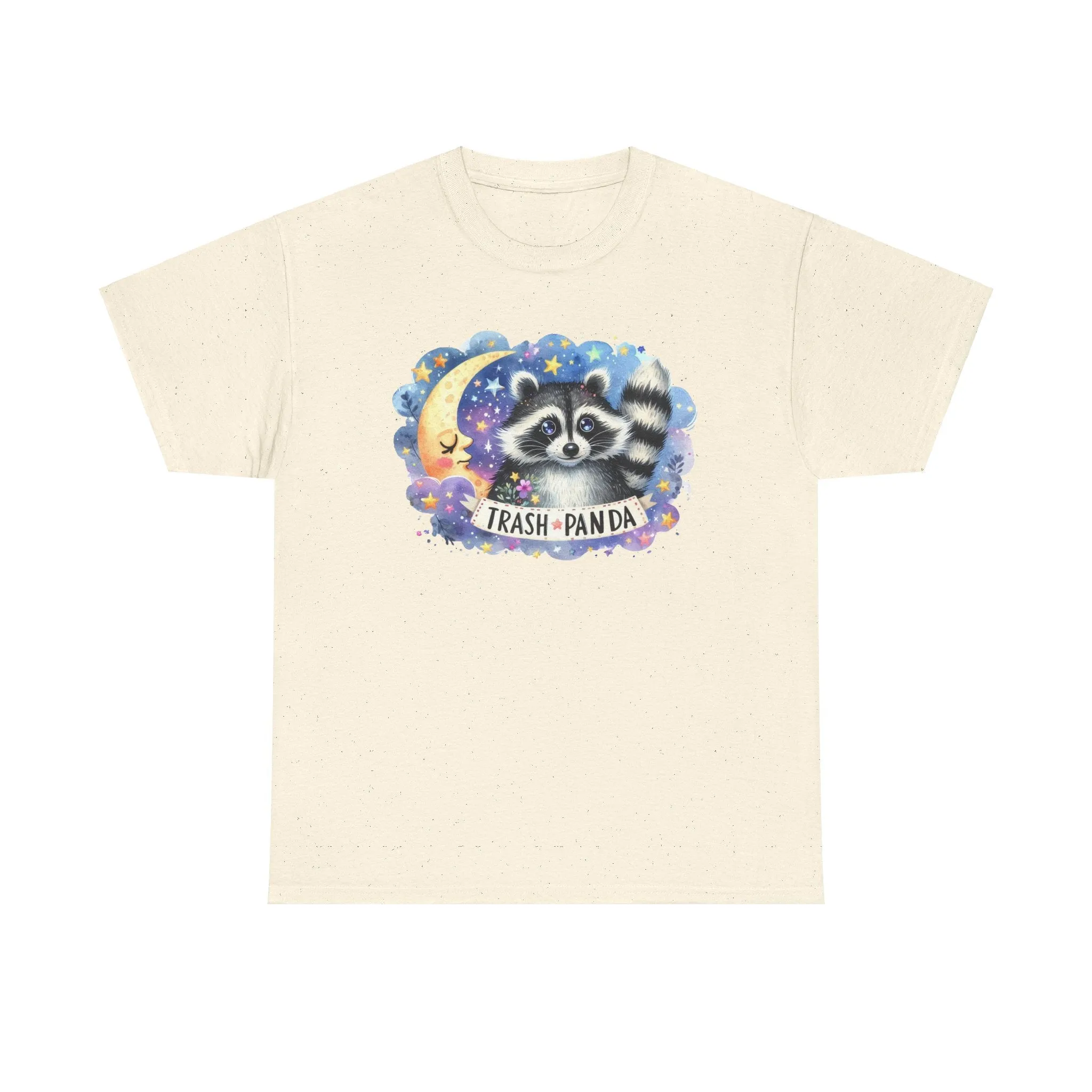Racoon and the Moon - Unisex Heavy Cotton Tee