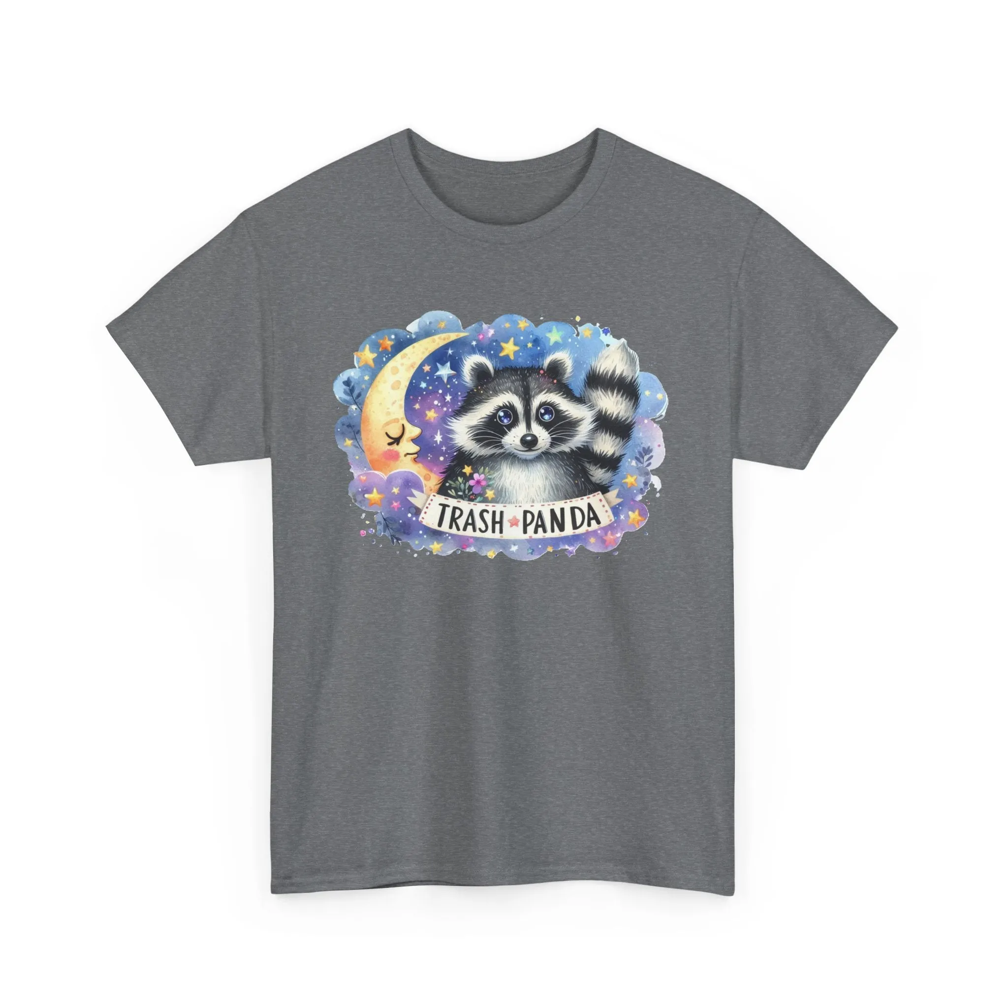 Racoon and the Moon - Unisex Heavy Cotton Tee