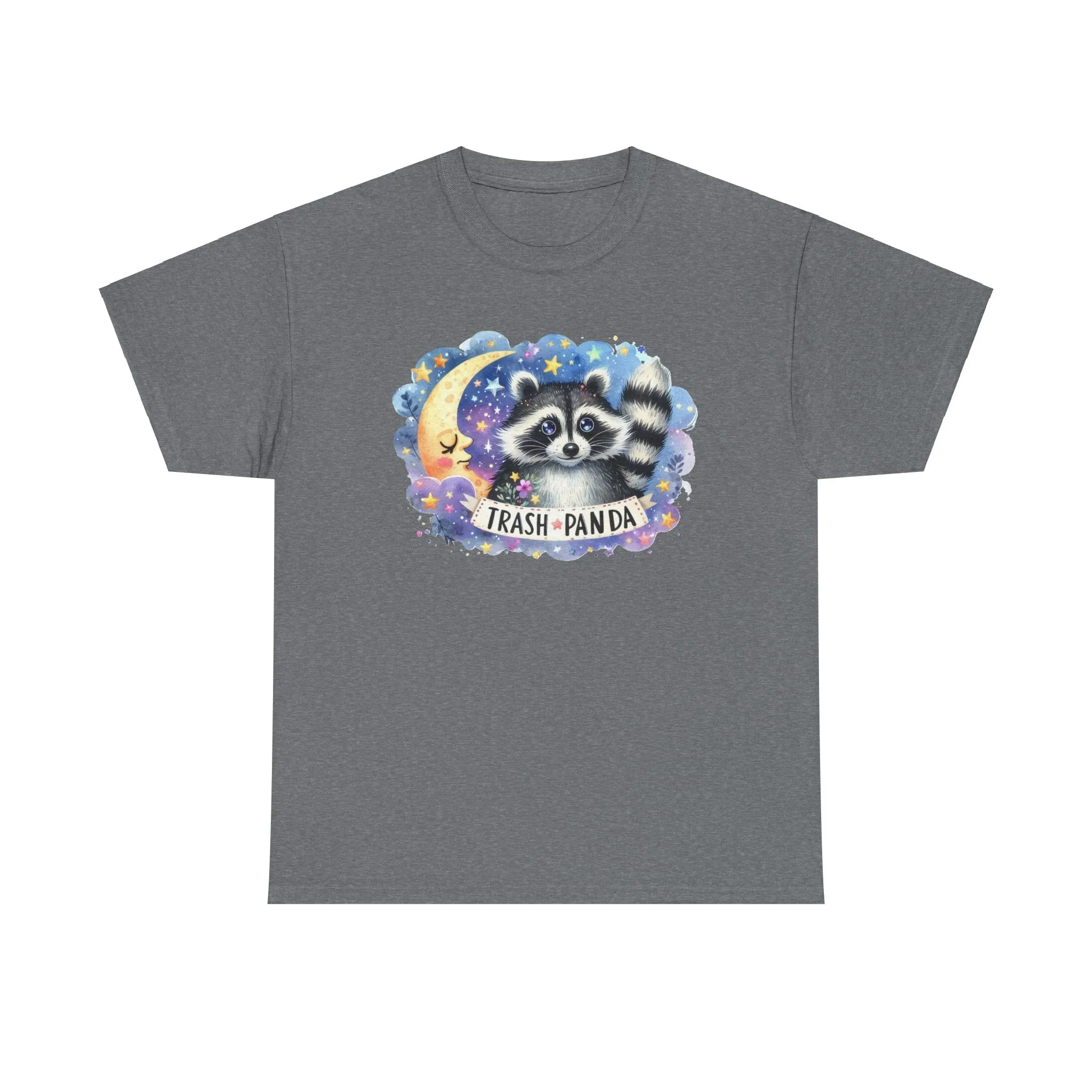 Racoon and the Moon - Unisex Heavy Cotton Tee